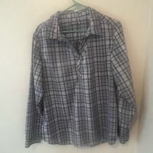 Women's Cabela’s Plaid Lightweight V Neck Blouse Size XL